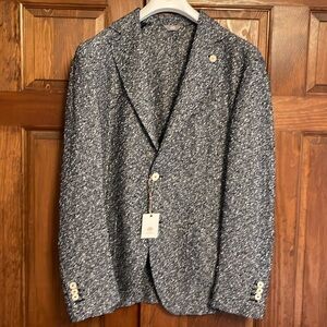 FRADI Men’s sports jacket, brand new, blue tweed